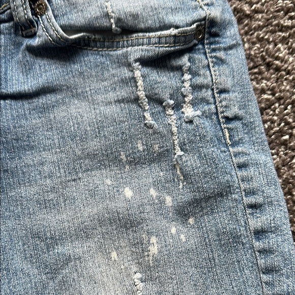 Angels Women's Distressed Blue Denim Shorts Size 7 - Picture 5 of 11